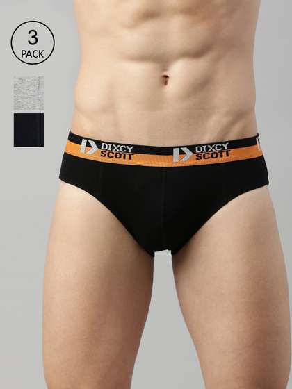 DIXCY SCOTT Men
                          Pack of 3 Combed Cotton with Sweat Absorbent
                          Waistband Brief