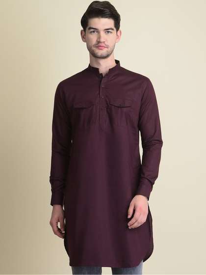 NAMASKAR Men Cotton Solid Kurta