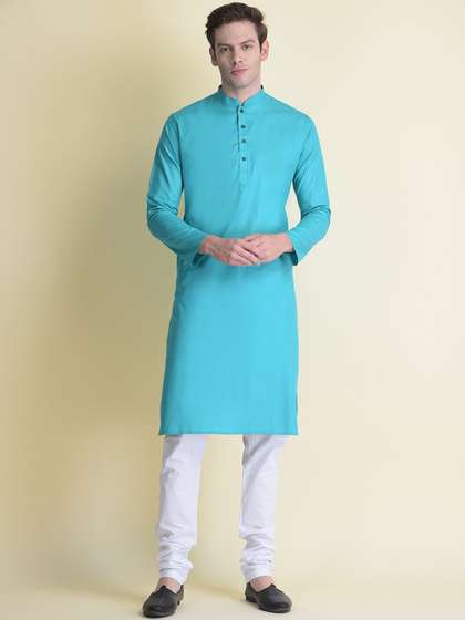NAMASKAR Men Cotton Solid Kurta