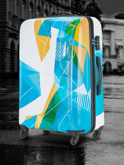 Safari Luma Printed
                        Poly Carbonate Small Hard Trolley Bag - 55 cm