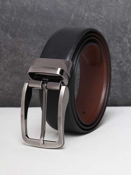 Teakwood Leathers Men
                    Black Textured Leather Formal Belt