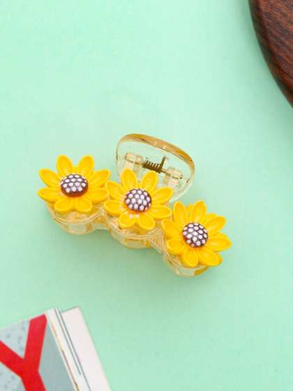 Yellow Bee Girls Yellow
                    & Brown Claw Clip