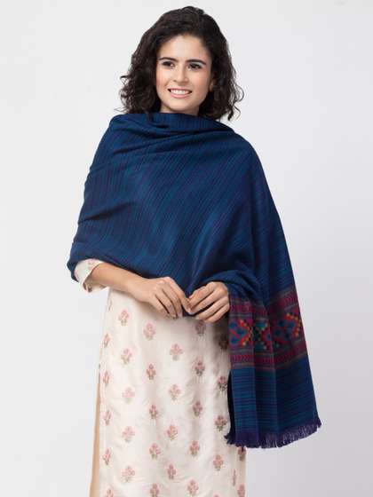 Tweedle Women Solid Woven Design Shawl