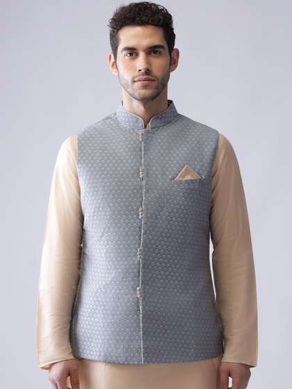 KISAH Men Printed Woven Nehru Jackets