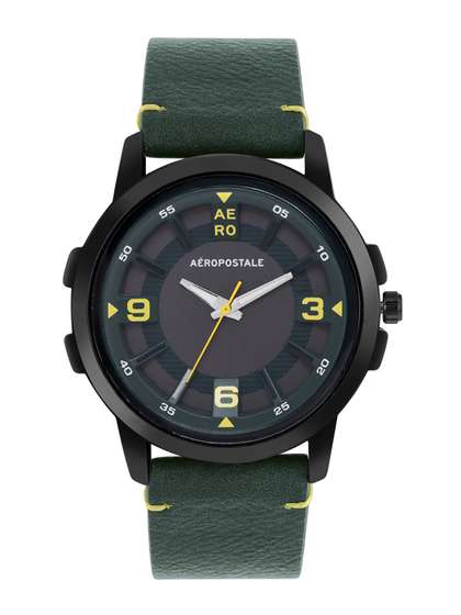 Price History of Aeropostale Men Green Patterned Dial Green