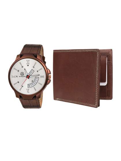 MARKQUES Men Brown
                      Solid Accessory Gift Set