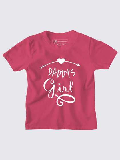 BE AWARA Kids Pink Typography Printed Applique T-shirt