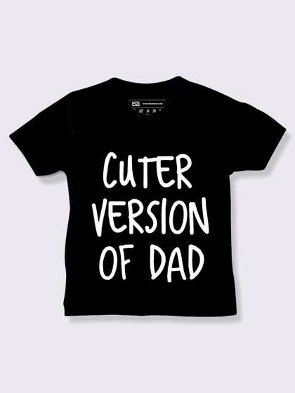 BE AWARA Kids Black Printed Monochrome T-shirt