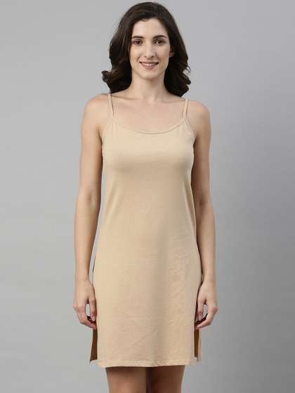Enamor Women Beige
                      Solid Scoop-Neck Camisoles