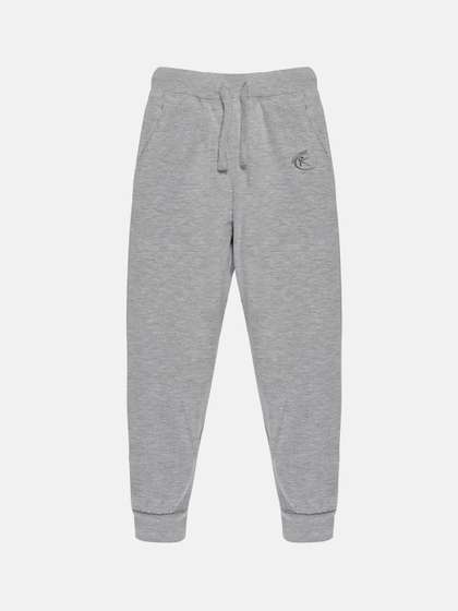 KiddoPanti Kids Grey
                      Melange Pure Cotton Joggers