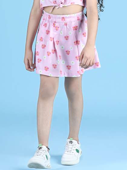 luyk Girls Floral Printed Mini Skirts