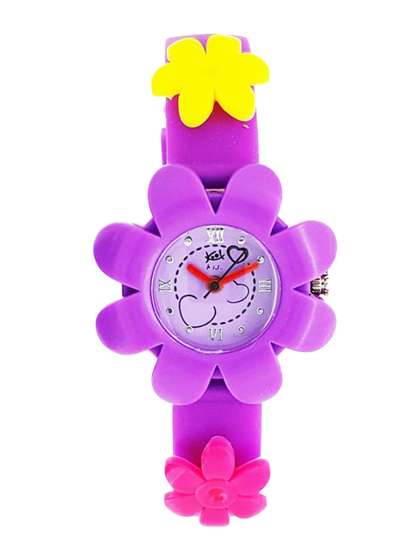 Kool Kidz Unisex Kids
                    Multicoloured Printed Dial & Purple Straps
                    Analogue Watch