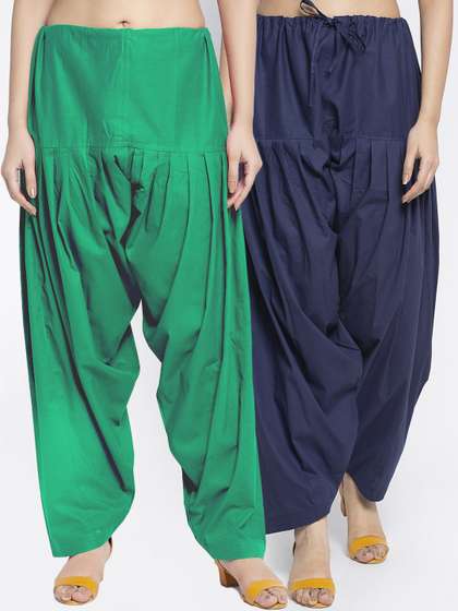 GRACIT Women Pack Of
                        2 Solid Pure Cotton Loose Fit Salwar