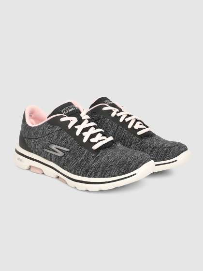 Price History of Skechers Women Go Walk 5 True Black Textile Walking Non Marking Shoes from Myntra 111 8074156