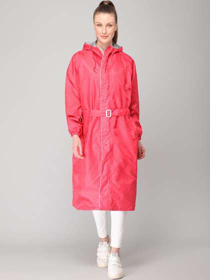 THE CLOWNFISH
                        Brilliant Pro Red Solid Knee Length Rain Suit