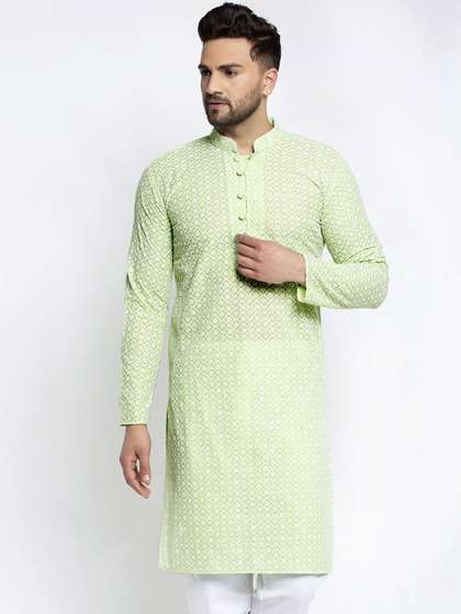 Jompers Men Ethnic Motifs Embroidered Kurta