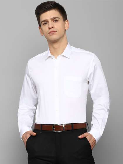 Louis Philippe Men White Slim Fit Formal Shirt