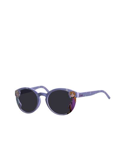 Disney Girls Black
                      Lens & Purple Oval Sunglasses with Polarised
                      and UV Protected Lens