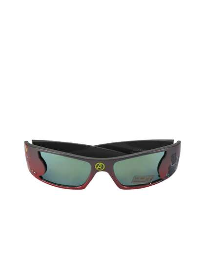 Marvel Boys Green Lens
                    & Gunmetal-Toned Sports Sunglasses with
                    Polarised and UV Protected Lens