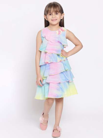 Nauti Nati Multicoloured
                    Dyed Layered Georgette Dress