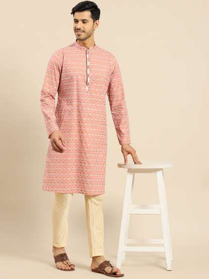 Amodh by Kisah Men Geometric Kurta