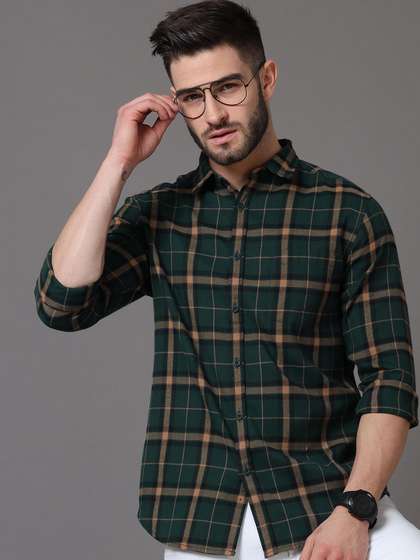 HERE&NOW Men
                          Slim Fit Tartan Checks Checked Casual Shirt