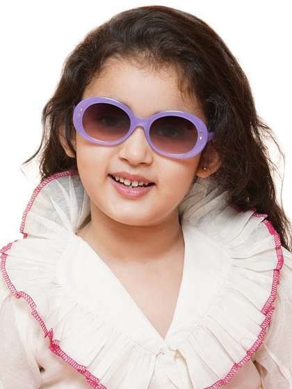Carlton London Girls
                    Black Lens & Purple Oval Sunglasses CLSG035