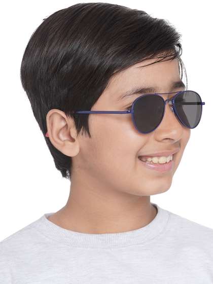 Carlton London Boys
                    Black Lens & Blue Aviator Sunglasses with UV
                    Protected Lens