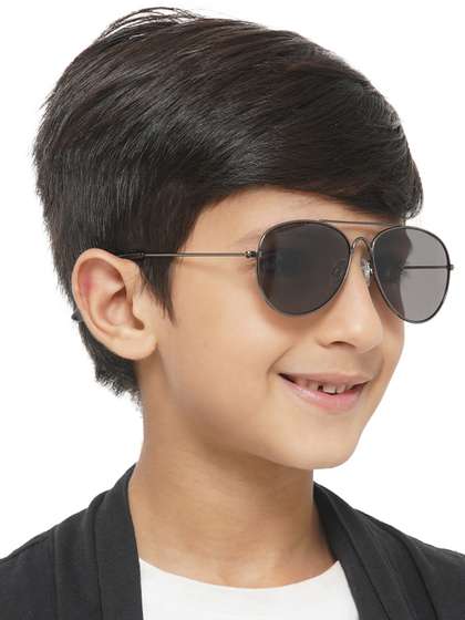 Carlton London Boys
                    Black Lens & Gunmetal-Toned Aviator Sunglasses
                    CLSB033