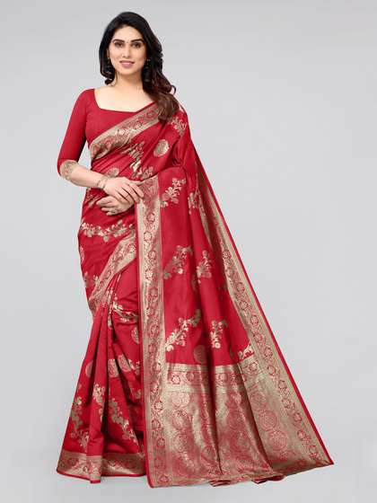 KALINI Woven Design Banarasi Silk Blend Saree