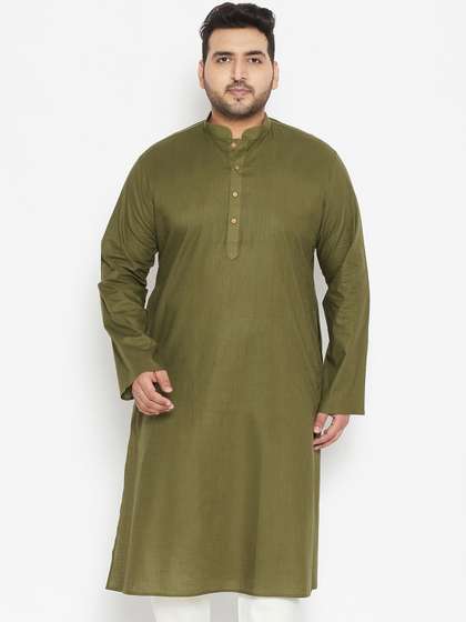 VASTRAMAY Men Green Kurta