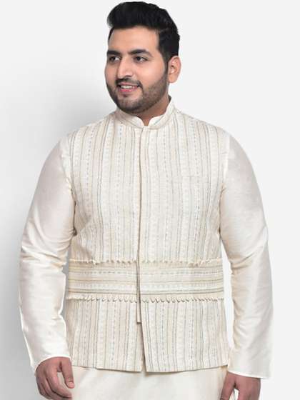 KISAH PLUS Printed Woven Nehru Jackets