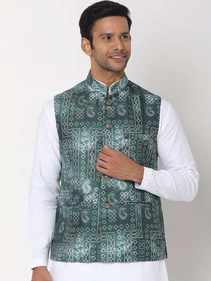 SALWAR STUDIO Men Printed Nehru Jackets