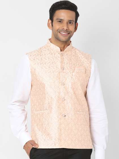 SALWAR STUDIO Men Embroidered Nehru Jacket