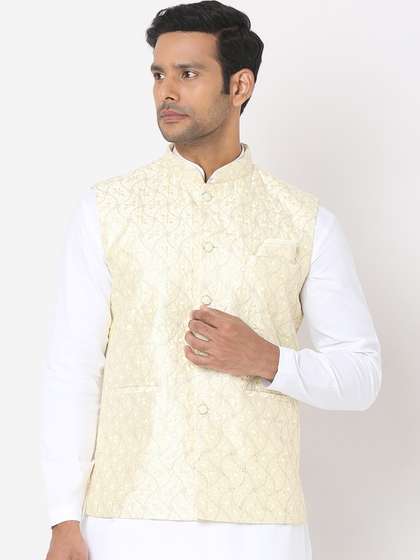 SALWAR STUDIO Men Embroidered Nehru Jacket