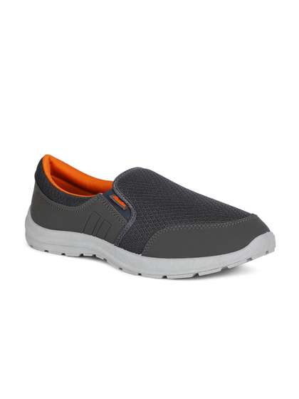 Bata Men Grey
                          Woven Design Slip-On Sneakers