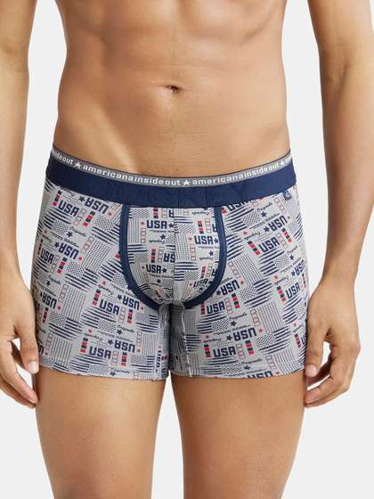 Jockey Super
                          Combed Cotton Stretch Printed Trunk with
                          Ultrasoft Waistband-US63
