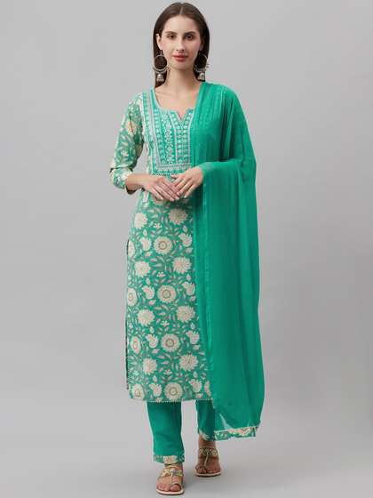 HIGHLIGHT FASHION EXPORT Women Printed Kurta with Trousers With Dupatta