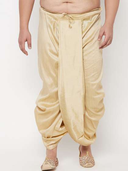 VASTRAMAY Men
                          Gold-Toned Solid Dhotis