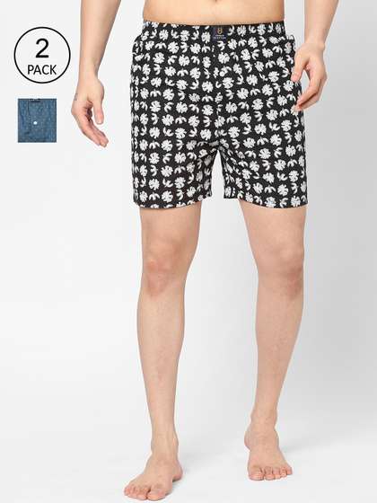 URBAN SCOTTISH Men
                        Pack Of 2 Printed Pure Cotton Boxers