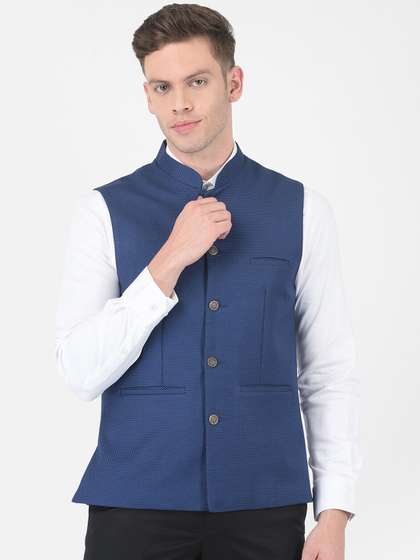 Turtle Men Solid Woven Nehru Jackets