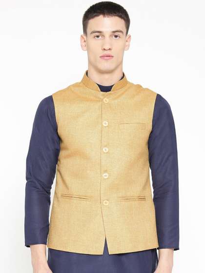 Badoliya & Sons Men Woven Design Nehru Jackets