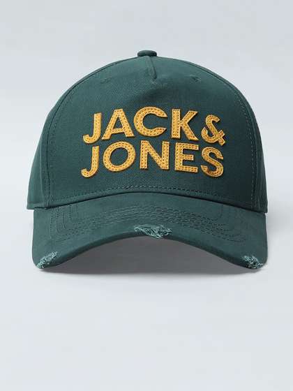 Jack & Jones Men
                    Green & Yellow Embroidered Baseball Cap