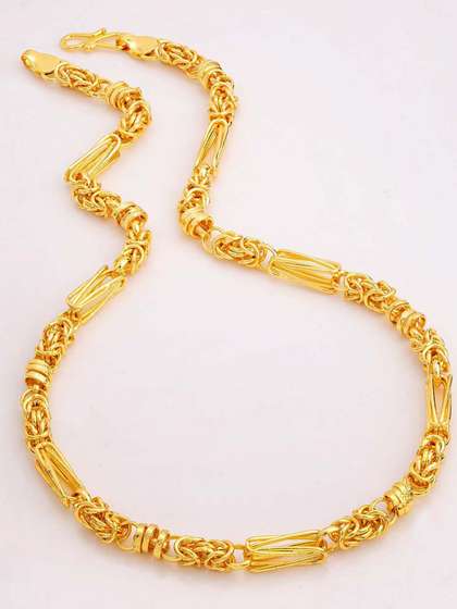 Elegant Bold Link Chain
                    with Gold Plating
