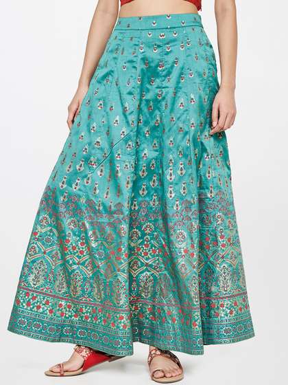 Global Desi Women Printed Maxi Flared Skirts