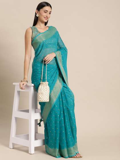 Mitera Floral Pure Chiffon Saree