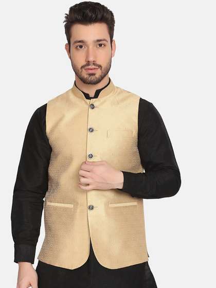 TAHVO Men Woven Nehru Jackets