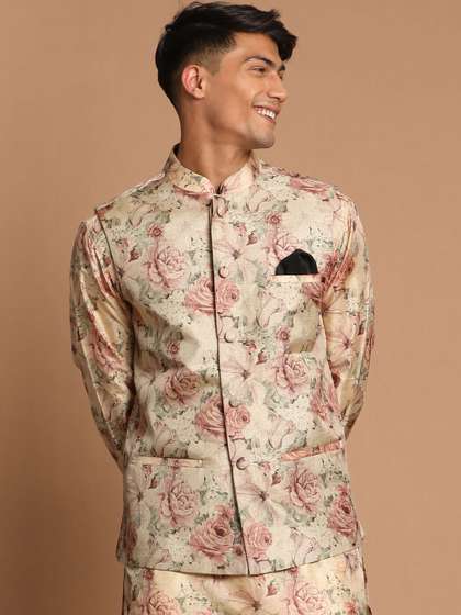 VASTRAMAY Men Slim Fit Nehru Jacket