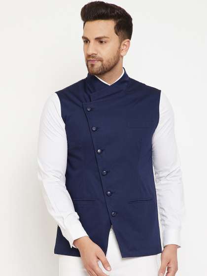 Hypernation solid men's waistcoat clearance