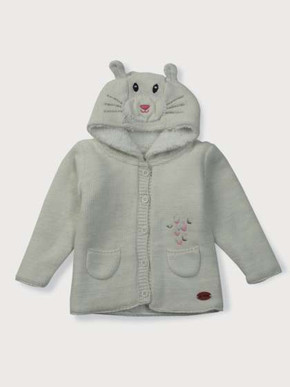 Gini and Jony Girls Off
                    White Full Sleeves Sweater